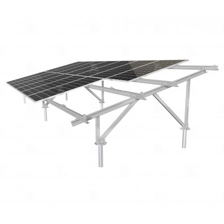 Hot-dip galvanized steel ground solar mounting system
